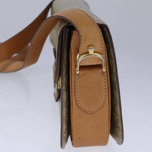 CELINE Macadam Canvas Shoulder Bag Pvc Beige Gold - Picture 5 of 13